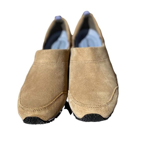 Eddie Bauer Wm’s Sz 10 Tan Suede Casual Low Top Slip On Comfort Loafer Shoes - Picture 2 of 8